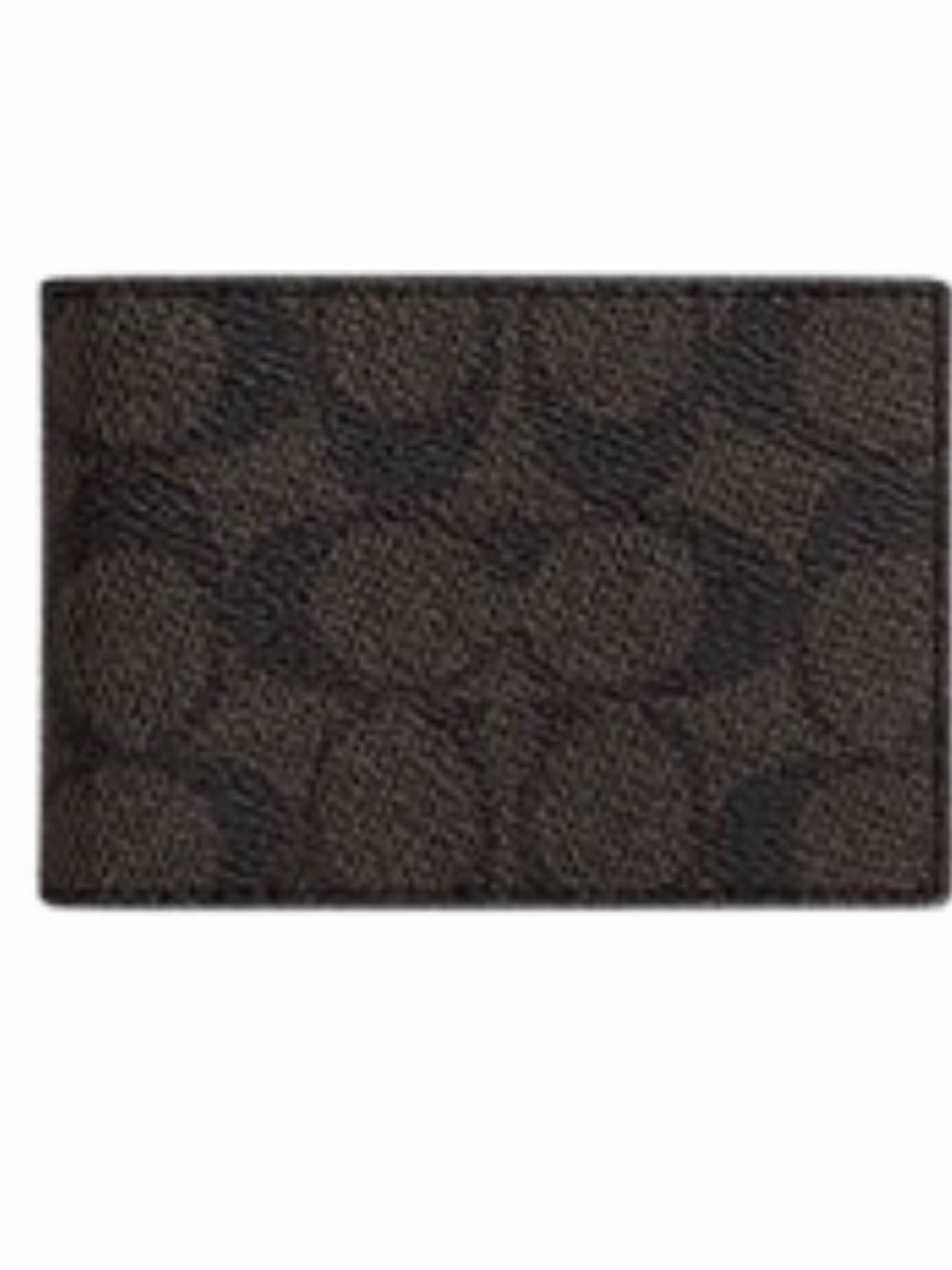 Coach men’s  Textured Leather Bi-Fold Wallet - Black cc pattern *nwt
